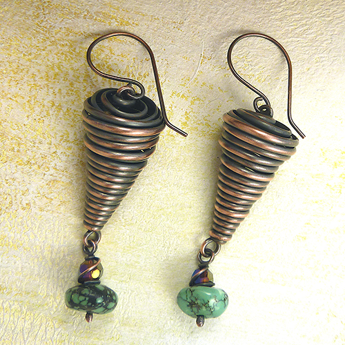 Copper Cone Earrings