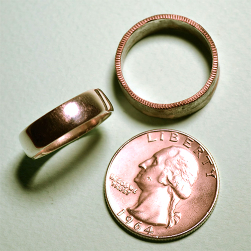 Silver Quarter Ring